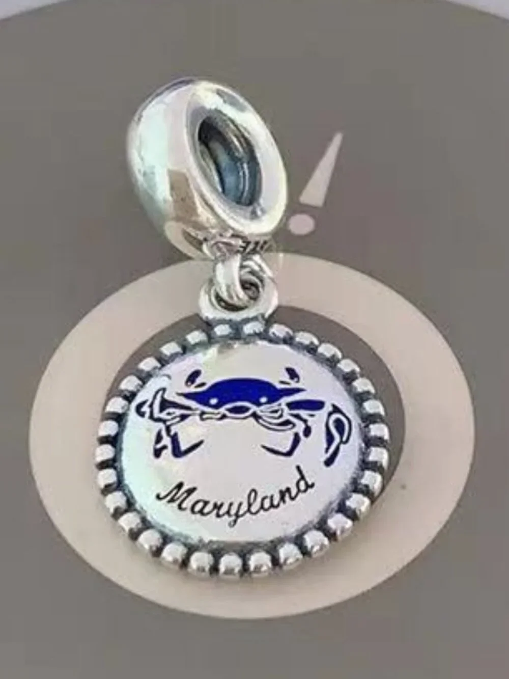 Pandora Maryland Crab Dangle Charm s925 Sterling Silver, Blue Enamel, Charm